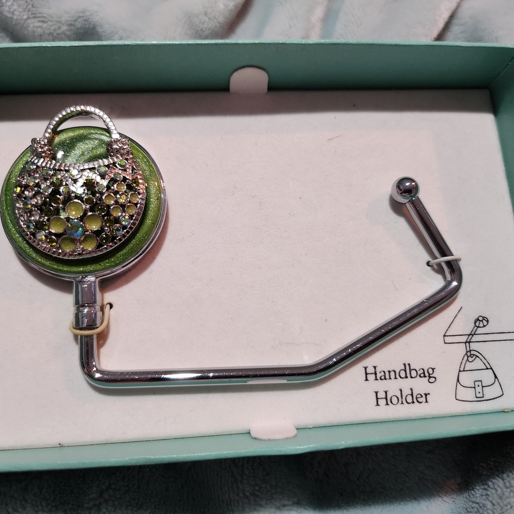 0014. New Green and Silver Handbag Holder